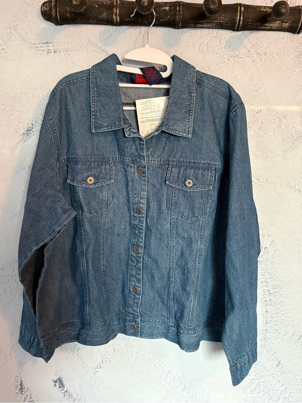 Denim&Co Classic Blue Denim Jacket Button-Front